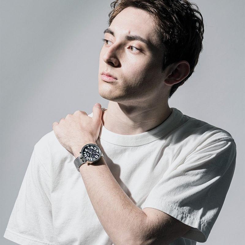 KLON/クローン HELIOS SILVER MESH -HIDE TIME- 43mm ソーラーウォッチ