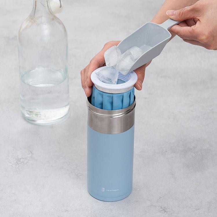 氷のう付ペットボトルホルダー 氷のう・ペットボトルの冷たさをキープ 2WAYホルダー 氷のうを真空ステンレスボトルにセットして保冷状態で携帯できる冷感 |  | 03
