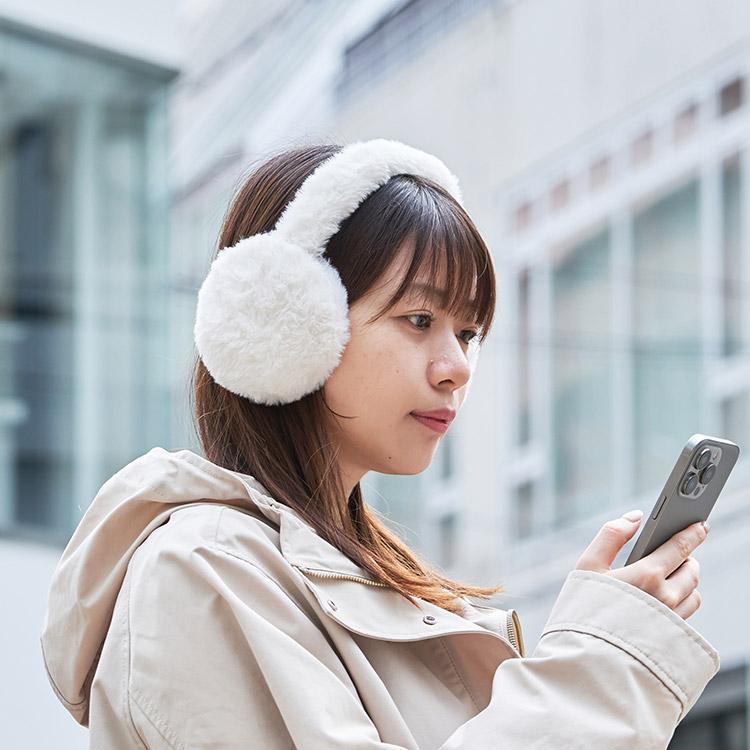 耳まであたたかいイヤマフ付使い捨てないシェアカイロ 充電式カイロ フワフワで温かなイヤマフにカイロを入れれば真冬日でも温かく快適に |  | 01