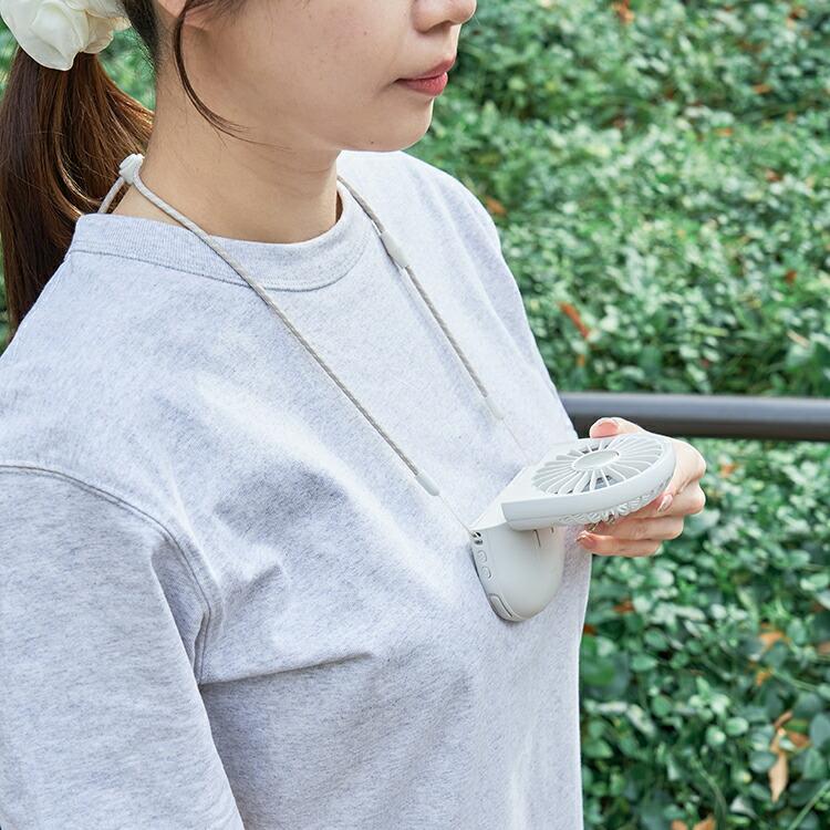 LEDミラー付スリムファン スリムハンディファン LEDライト付きミラー 女優ミラーのような鏡にLEDライトが付いたハンディファン スマホスタンドにも |  | 03