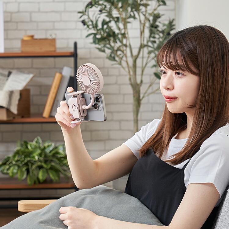 スマホも挟める薄型クリップファン クリップ式ハンディファン クリップハンディファン スマホにも日傘にもどこでも挟めるクリップファン フ超薄型設計のファン |  | 01