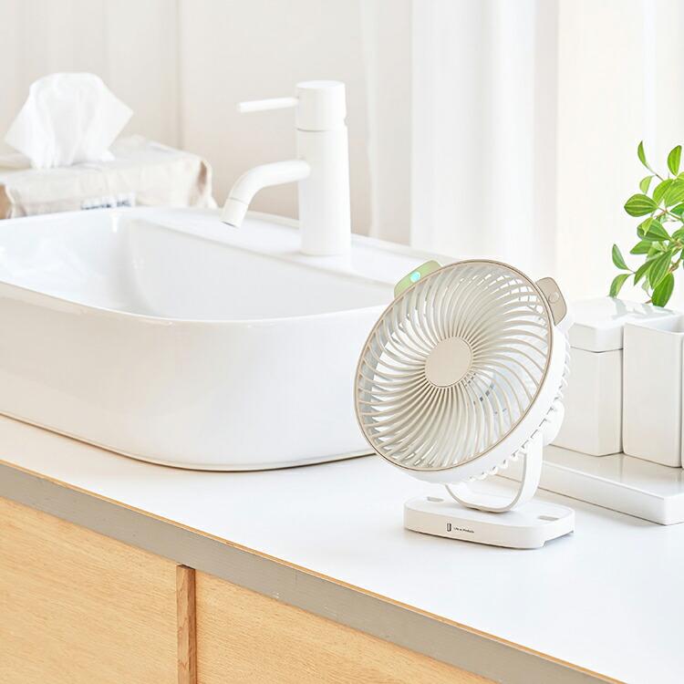 暑さ指数表示付人感センサーマグネットファン 室温の暑さ指数がわかる人感センサー付とマグネット付きの充電式小型扇風機 |  | 03