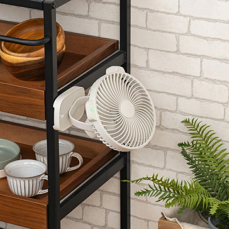 暑さ指数表示付人感センサーマグネットファン 室温の暑さ指数がわかる人感センサー付とマグネット付きの充電式小型扇風機 |  | 05