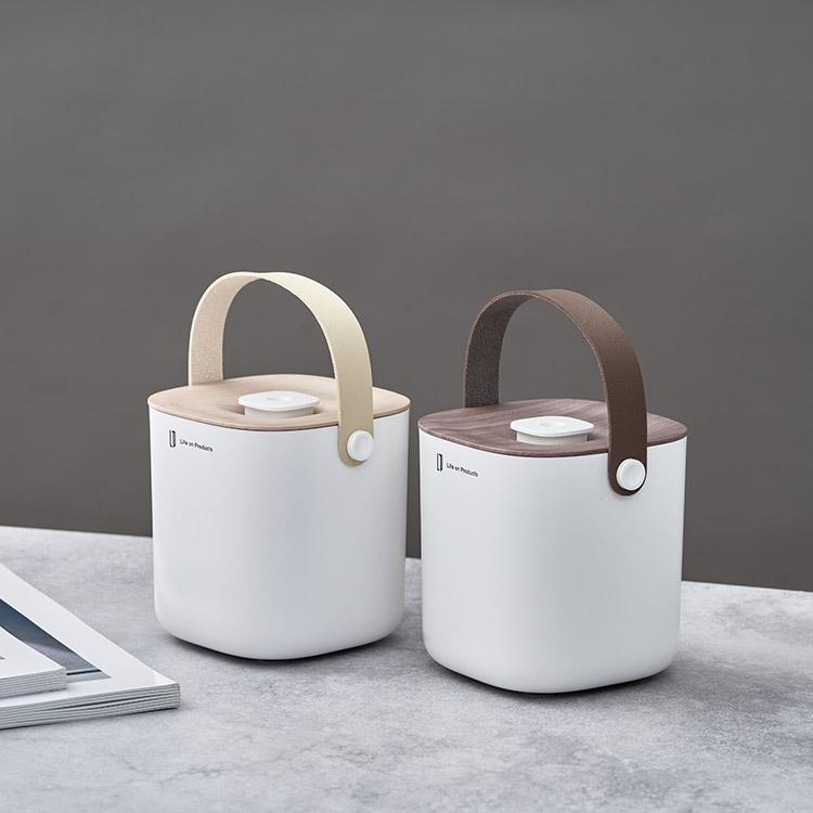 充電式ボックス型加湿器 -Premium WOOD- 丸みのあるボックスデザインと美しい木目柄がおしゃれな加湿器 超音波式加湿器 超音波加湿器 650ml |  | 04