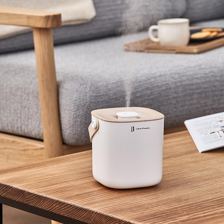 充電式ボックス型加湿器 -Premium WOOD- 丸みのあるボックスデザインと美しい木目柄がおしゃれな加湿器 超音波式加湿器 超音波加湿器 650ml |  | 05