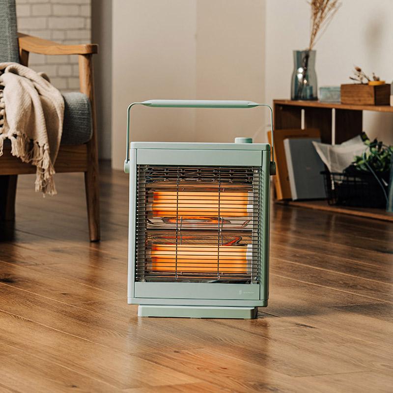 遠赤外線ヒーター レトロデザインで可愛い暖房器具 石英管ヒーター 遠