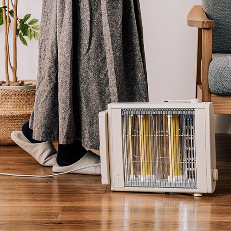 遠赤外線ヒーター レトロデザインで可愛い暖房器具 石英管ヒーター 遠