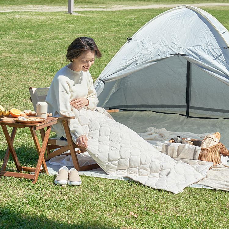 あったかキルティング USB給電式3WAYブランケット 3枚ヒーターで