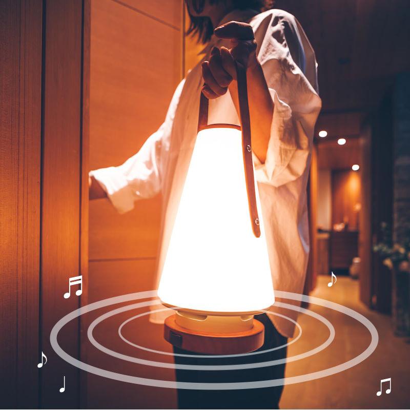 MoriMori LEDランタンスピーカー ROOMS レザーハンドル ルームズ 充電