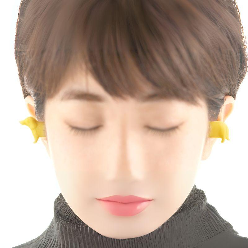 (クリックポスト発送) ＋d プラスディー Mimi Pet ミミペット 耳栓 ダックスフント型の可愛いイヤーアクセサリー 旅行や飛行機の睡眠時や勉強や仕事の集中に |  | 03