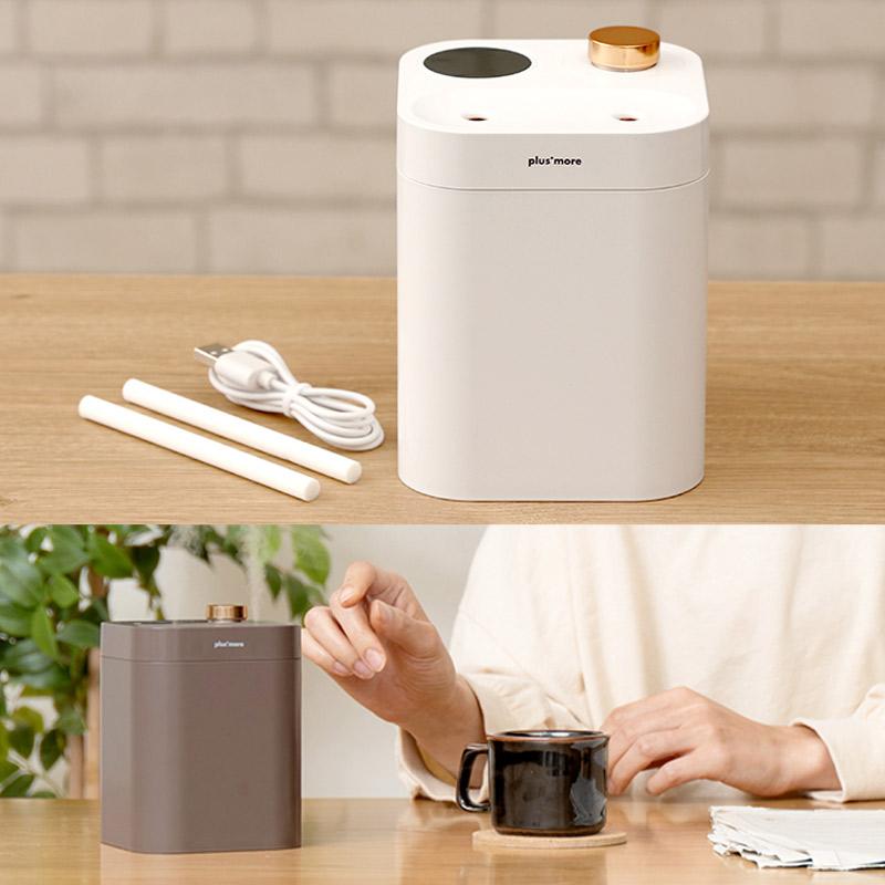 Plus more/プラスモア  デュアルミスト 倒れても水がこぼれにくいコードレス加湿器 充電式加湿器でありながら、デュアルミストでパーソナル空間にミストで潤いを |  | 02