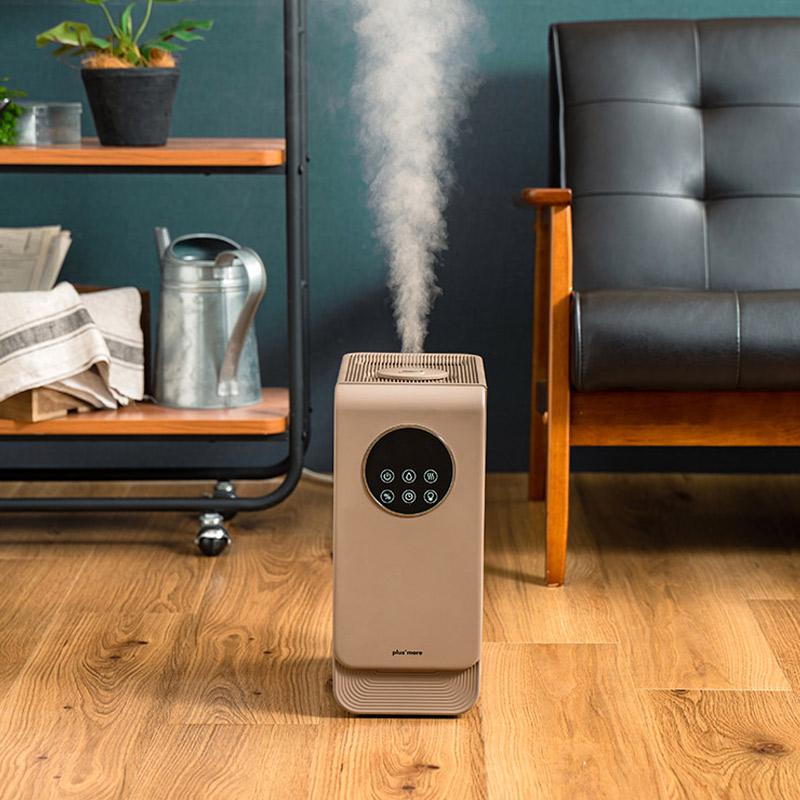 上部給水ハイブリッド式加湿器 湿度コントロール機能付 広く高くミストが広がる上部給水型のハイブリッド式加湿器 上蓋を外さずに給水可能 |  | 02