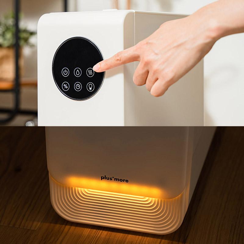 上部給水ハイブリッド式加湿器 湿度コントロール機能付 広く高くミストが広がる上部給水型のハイブリッド式加湿器 上蓋を外さずに給水可能 |  | 03