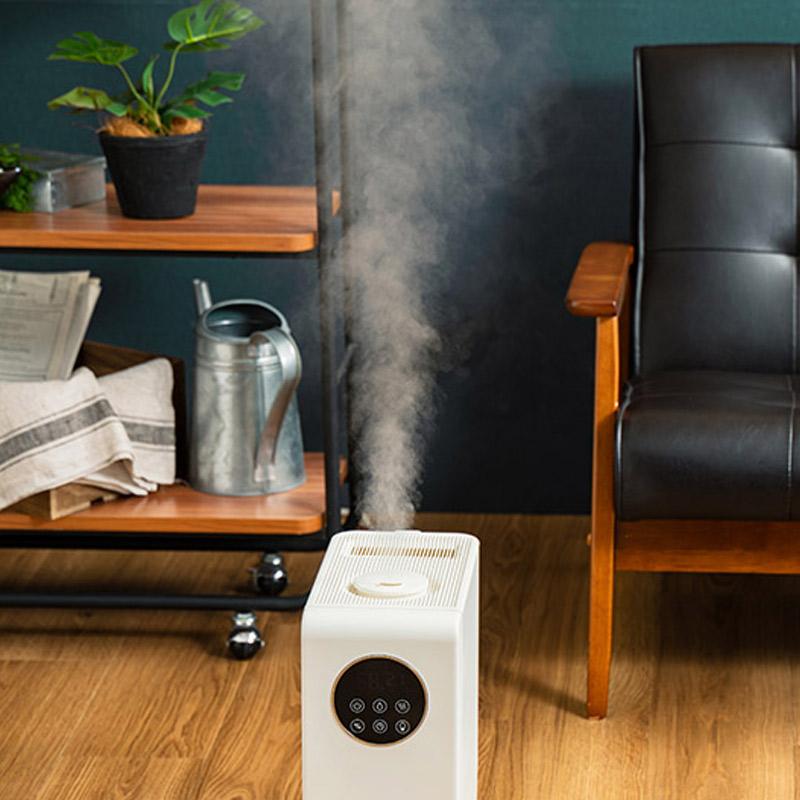 上部給水ハイブリッド式加湿器 湿度コントロール機能付 広く高くミストが広がる上部給水型のハイブリッド式加湿器 上蓋を外さずに給水可能 |  | 04