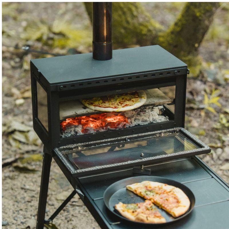 ＼最終予約販売12月23日頃発送／ Mt.SUMI マウントスミ アウトドア薪ストーブ ミドラ midora  2025年新作 合計3面窓の中型サイズの薪ストーブ バッフルを搭載した多次燃焼構造 天板調理もできる絶妙なサイズ フラップ式扉で薪の補充が便利 Mt.SUMI マウントスミ アウトドア薪ストーブ ミドラ midora 2025年新作