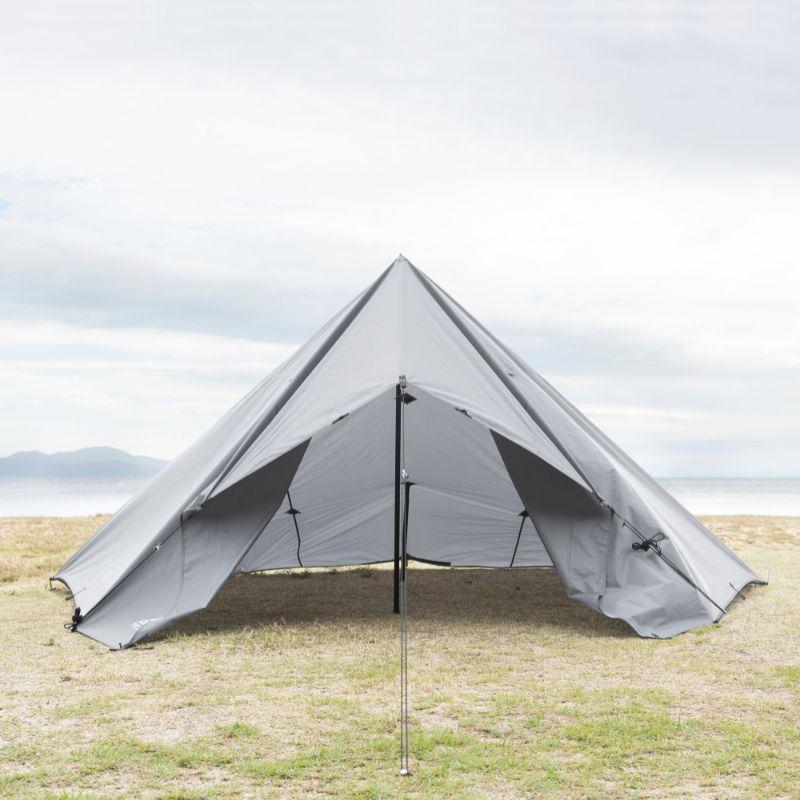 Mt.SUMI/マウントスミ モルフォタープ T/C ノナキャノピー スクエアタープ 自由自在に形を変えることができる大型タープ ストーブテントノナT/C連結可能でキャノピーとしても可能 タープでシェルターテントやパップテントにもなる※ポール、ペグは別売 Mt.SUMI/マウントスミ モルフォタープ T/C ノナキャノピー スクエア