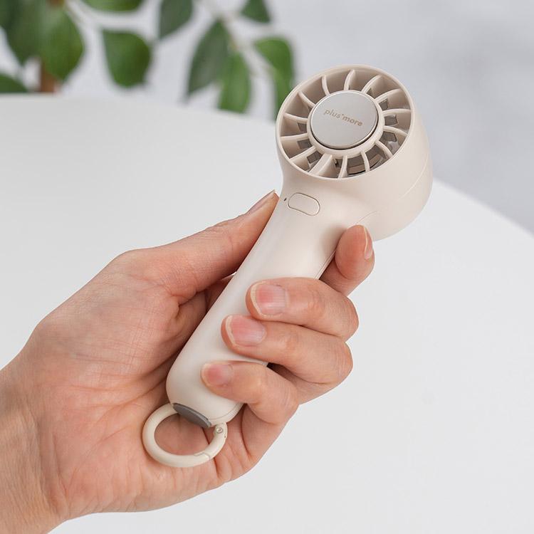 ペルチェ冷却機能ハンディファン カラビナ付 手のひらサイズのペルチェ冷却プレート付きハンディファン ハンディ扇風機 モバイル扇風機 ペルチェ 冷却プレート |  | 03