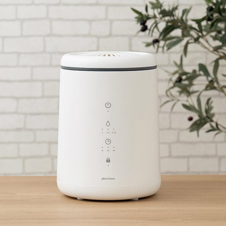 スチーム式加湿器 倒れてもこぼれにくいスチーム式加湿器 plus more プラスモア きれいなミストで効率的に空間を潤すスチーム式加湿器 タンク内清掃も楽 |  | 03