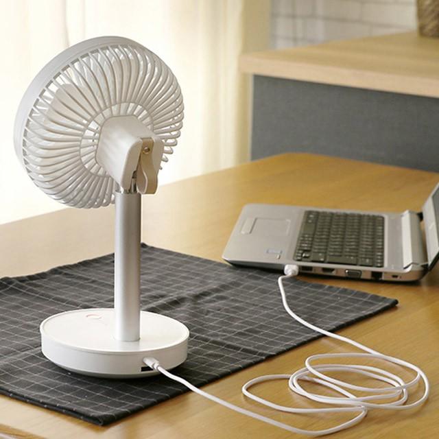 PRISMATE コードレスミニリビングファン モバイルバッテリー機能付 PR