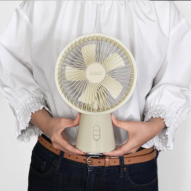 コードレスミニリビングファン LEDライト付 PR-F040 首振り機能