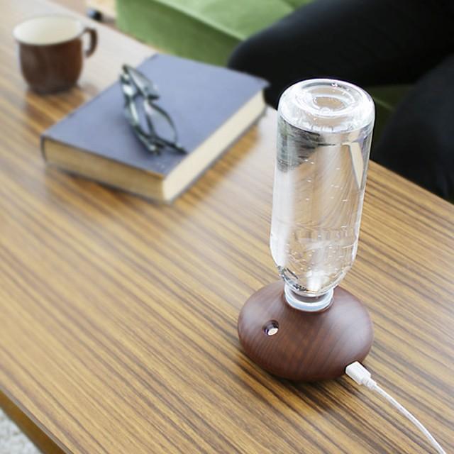 PRISMATE ペットボトル式加湿器 -wood- PR-HF024 手のひらサイズの