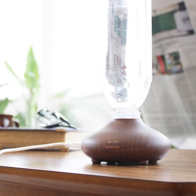 PRISMATE ペットボトル式加湿器 -wood- PR-HF024 手のひらサイズの