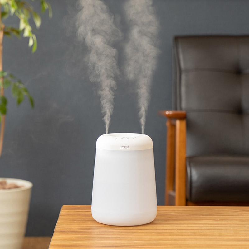 上部給水型加湿器 倒れても水がこぼれにくい コードレス上部給水加湿器