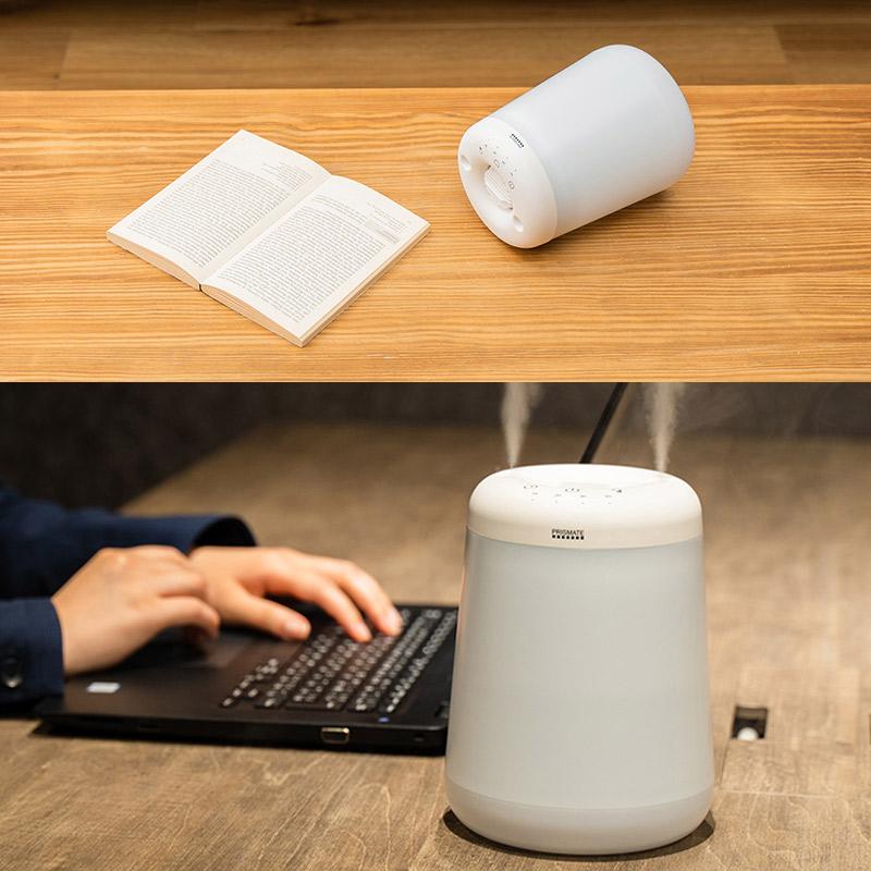 上部給水型加湿器 倒れても水がこぼれにくい コードレス上部給水加湿器