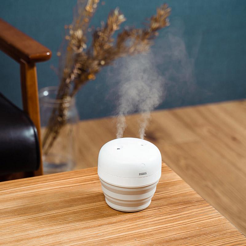 PRISMATE コードレス折りたたみ加湿器 充電式加湿器 たためて最小6cm程