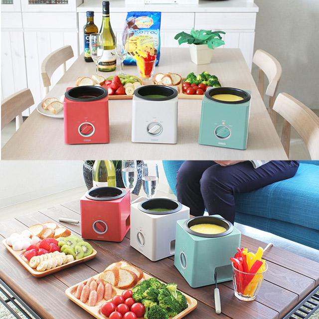 フォンデュブロック レシピブック付 PR-SK024 チーズ チョコレートフォンデュ バーニャカウダ 器 鍋 電気式 | PRISMATE | 02