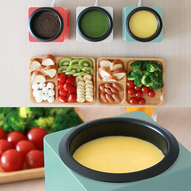 フォンデュブロック レシピブック付 PR-SK024 チーズ チョコレートフォンデュ バーニャカウダ 器 鍋 電気式 | PRISMATE | 03