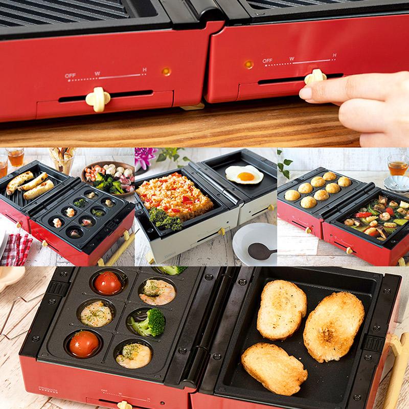 PRISMATE(プリズメイト) グリルホットサンドメーカー 3種のプレートと