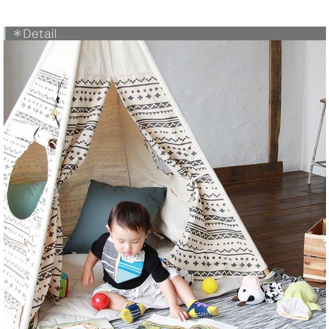 ティピー　セット 子供の秘密基地のような可愛らしい小さなおうち キッズテント 工具不要簡単組立  sifflusシフラス |  | 04