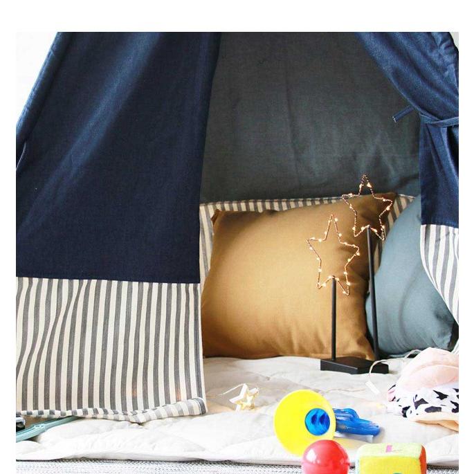 デニムティピー　セット 子供の秘密基地のような可愛らしい小さなおうち キッズテント 工具不要簡単組立 |  | 07