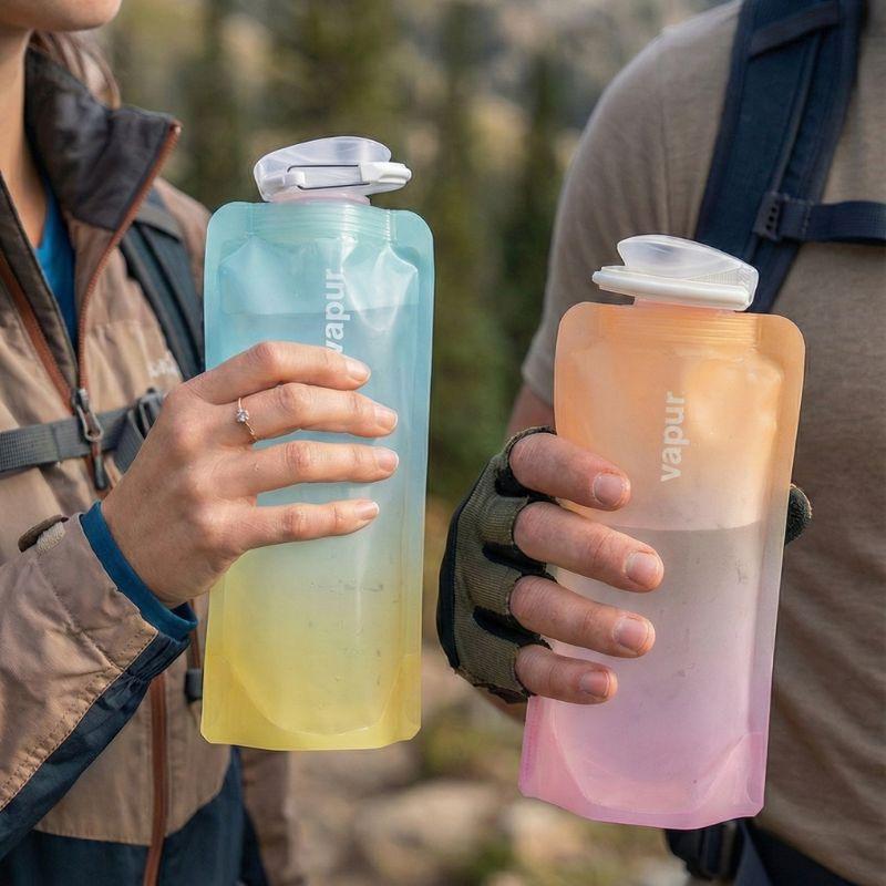 折りたためる水筒 vapur ヴェイパー 500ml アンチウォータボトル 水筒