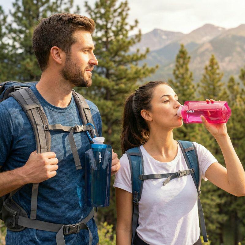 vapur ヴェイパー 700ml折りたためる水筒 ウォータボトル 直飲み 水筒