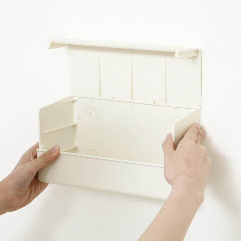 WALL PT2/ウォールピーティー2 ペーパータオルケース 壁掛けできる 別売マグネットシートで冷蔵庫などにも掛けられる 徳用サイズのキッチンペーパーが入れられる |  | 04