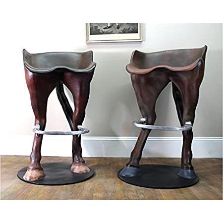 特別価格Funny Horse Tail Bar Stool with Foot Rest Custom Painted Western Sold as Pa好評販売中 その他椅子、スツール、座椅子