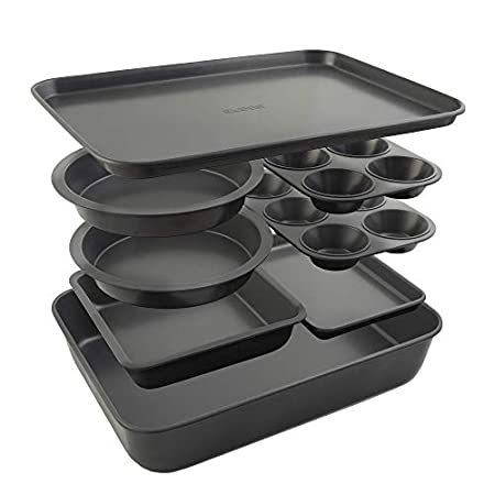 絶対一番安い Home 特別価格elbee 海外からの素敵な商品 ノンスティックアルミメッキスチール ベ好評販売中 マフィンパン ケーキパン クッキーシート 深いローストパン ベーキングセット 省スペース キッチン 台所用品 Smssvg Org