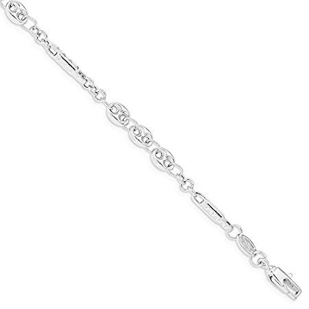 セール専門店 特別価格14k White Gold Fancy Link Bracelet 7 5 好評販売中 正規 Gianyarkab Go Id