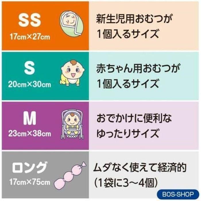 おむつが臭わない袋 BOS ボス ベビー用 S サイズ 200枚入 5個セット 