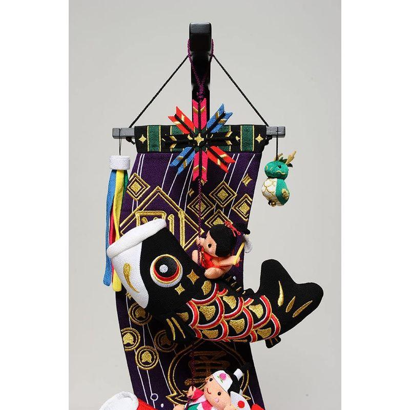 特価】 五月人形つるし飾り五月つるし雛?英雄と鯉のぼり 中室内