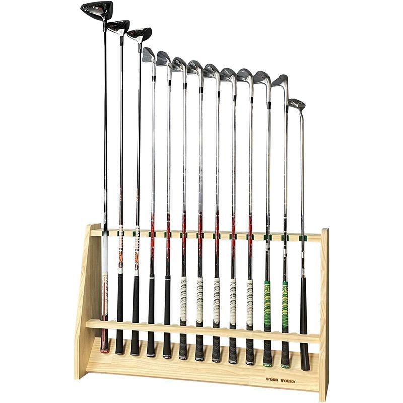 日本製 ゴルフクラブスタンド 13本用 色：ナチュラル組立済 ゴルフクラブスタンド 13本用 色：ナチュラル組立済