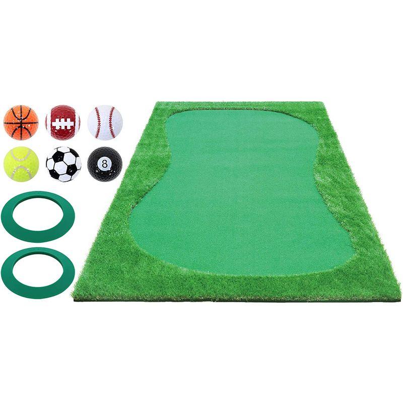 GolfStyle パターマット 3m ゴルフ パター 練習 マット ゴルフマット パッティング パター練習 ラフ 大型 厚手 室内 屋外