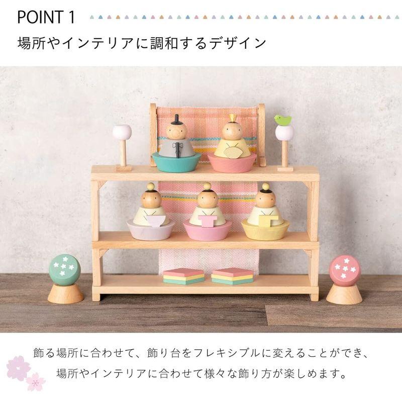 FUN　fun　雛人形　木製　ひな人形　日本製　プーカのひなにんぎょう　名前札つき　BASIC?(2022年モデル)　Puca