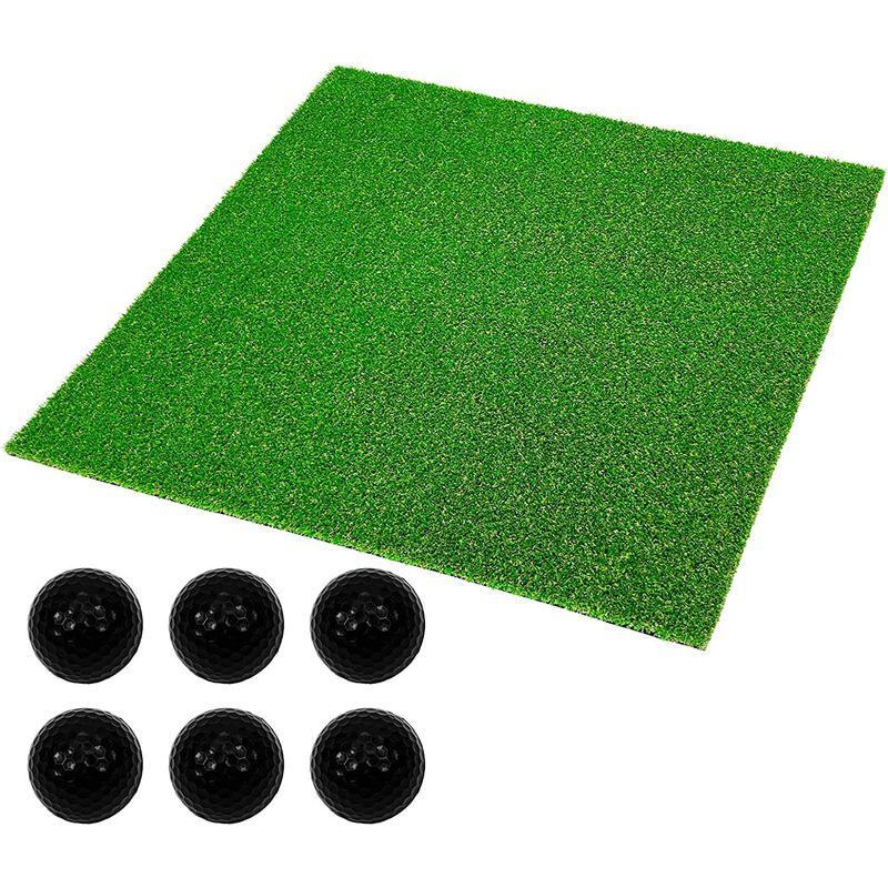 GolfStyle ゴルフマット 20mm ラフ芝 ゴルフ 練習 マット 100×100cm アイアン ショット アプローチ 練習用 Rou ゴルフマット 20mm ラフ芝 ゴルフ 練習 マット 100×100cm アイアン ショット アプローチ 練習用 Rou