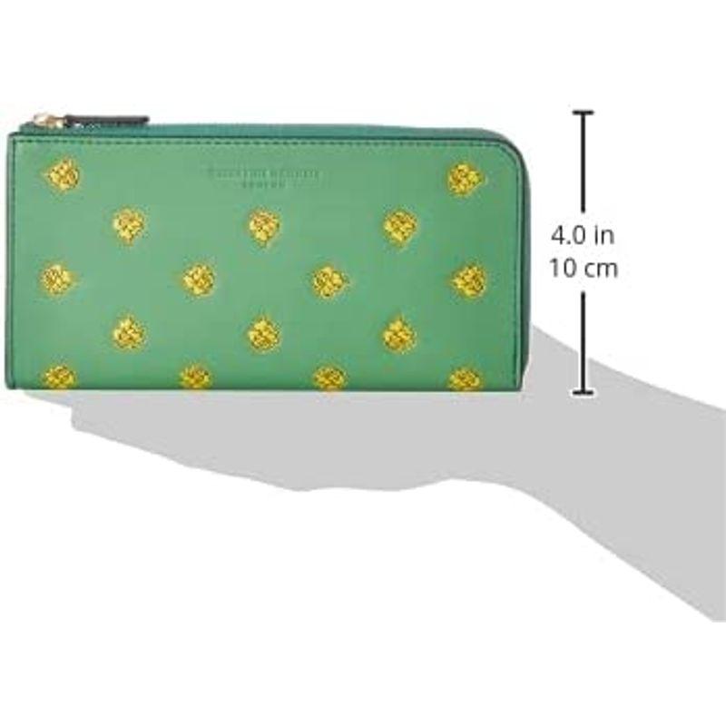 キャサリンハムネット ロンドン 財布 長財布 ファスナー ローズガーデン KHP604 レディース グリーン ロンドン 財布 長財布 ファスナー ローズガーデン KHP604 レディース グリーン