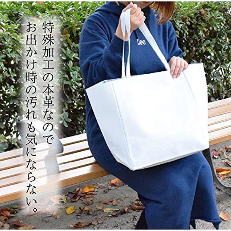 アクアレザー 本革 トートバッグ 洗える 無地 キャンバス レザー レディース ブラック H1479401135(12960円)