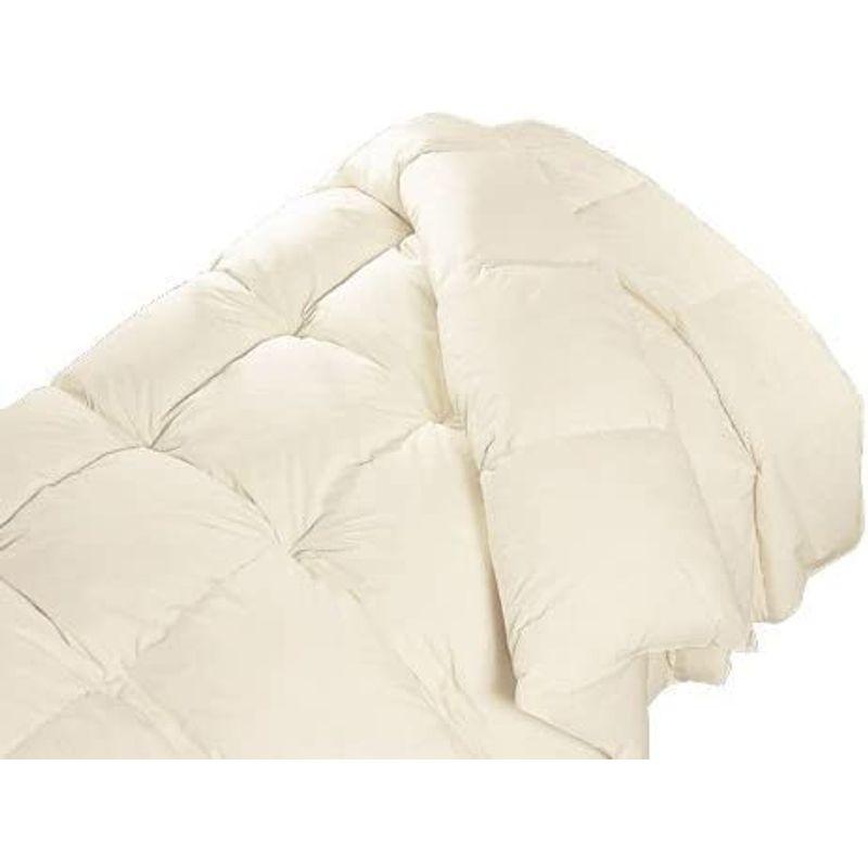 羽毛布団 キング ハンガリー産 マザー ホワイト グースダウン 93％ オールシーズン 2枚合わせ 立体キルト 掛け布団 ダウンパワー400 家具、インテリア 布団、寝具