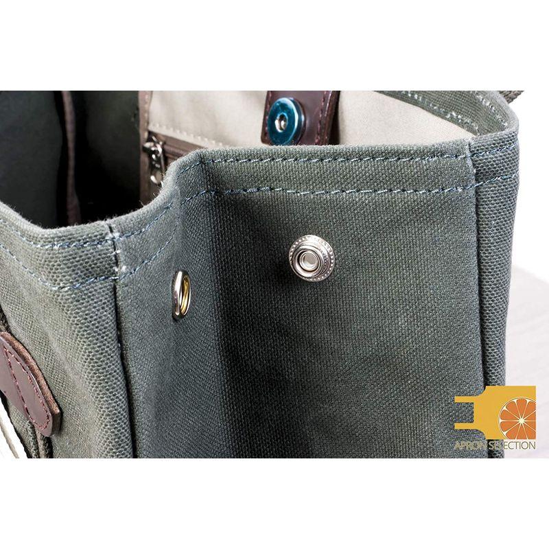 日乃本帆布 帆布 トートバッグ L 4ポケット No，203 (モスグリーン) 帆布 トートバッグ 4ポケット No，203 モスグリーン